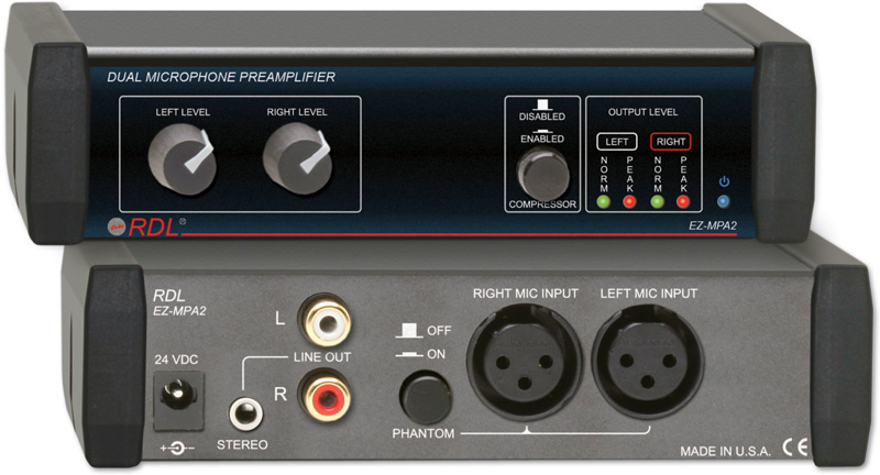 EZ-MPA2 Stereo Output Dual Microphone Preamplifier -  Radio Design Labs