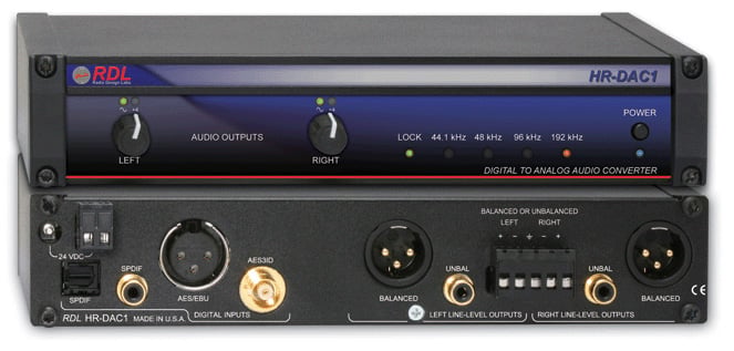 HR-DAC1 Digital to Analog Converter - 24 bit 192KHz