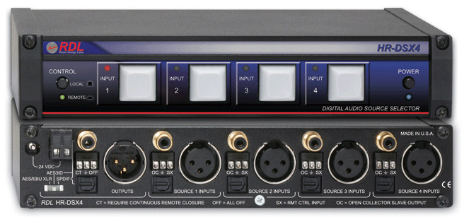 HR-DSX4 4x1 Digital Audio Selector