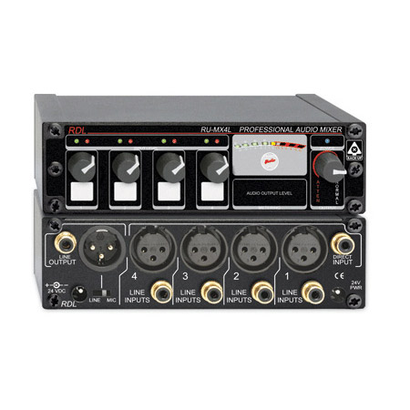 RU-MX4LT 4 Channel Line Level Mixer - Output Isolation Transformer