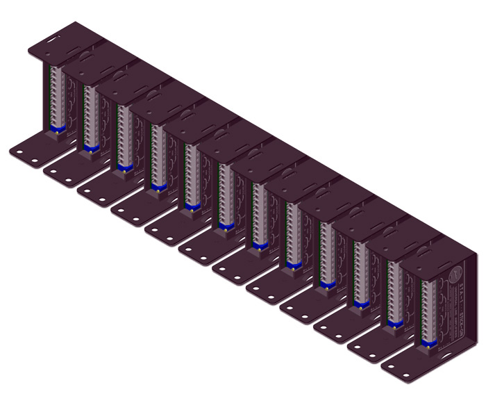 SR-12A Stick-On Series 19 in. Mounting Rack - 12 Modules