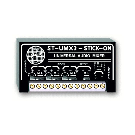 ST-UMX3 3x1 Universal Audio Mixer - 3 Mic or Line Inputs x 1 Mic or Line Out
