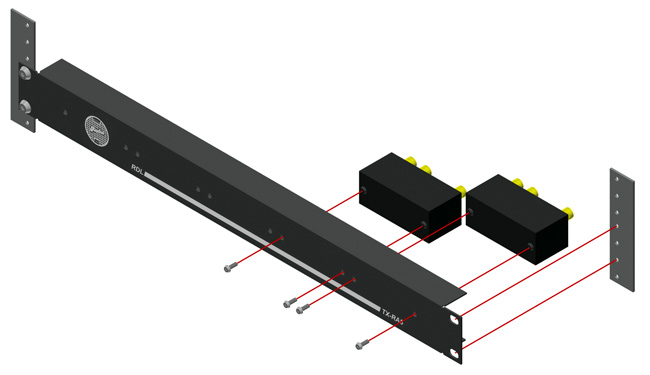 TX-RA5 TX Series 19 in. Racking System - 5 Modules 1RU
