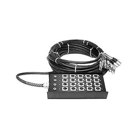 FBS-12F-150 8 x 4 in. 12-Channel Fan-Box Snake Cable with XLR Female Returns - 150 ft.