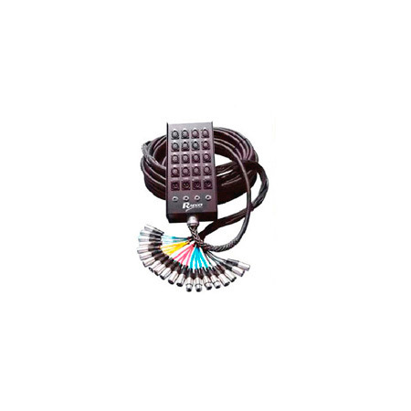 FBS-20F-75 16 x 4 in. 20-Channel Fan-Box Snake - 75ft. with XLRF