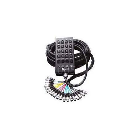 FBS-28F-75 24 x 4 in. 28-Channel Fan-Box Snake Cable with XLR-F Returns - 75 ft.