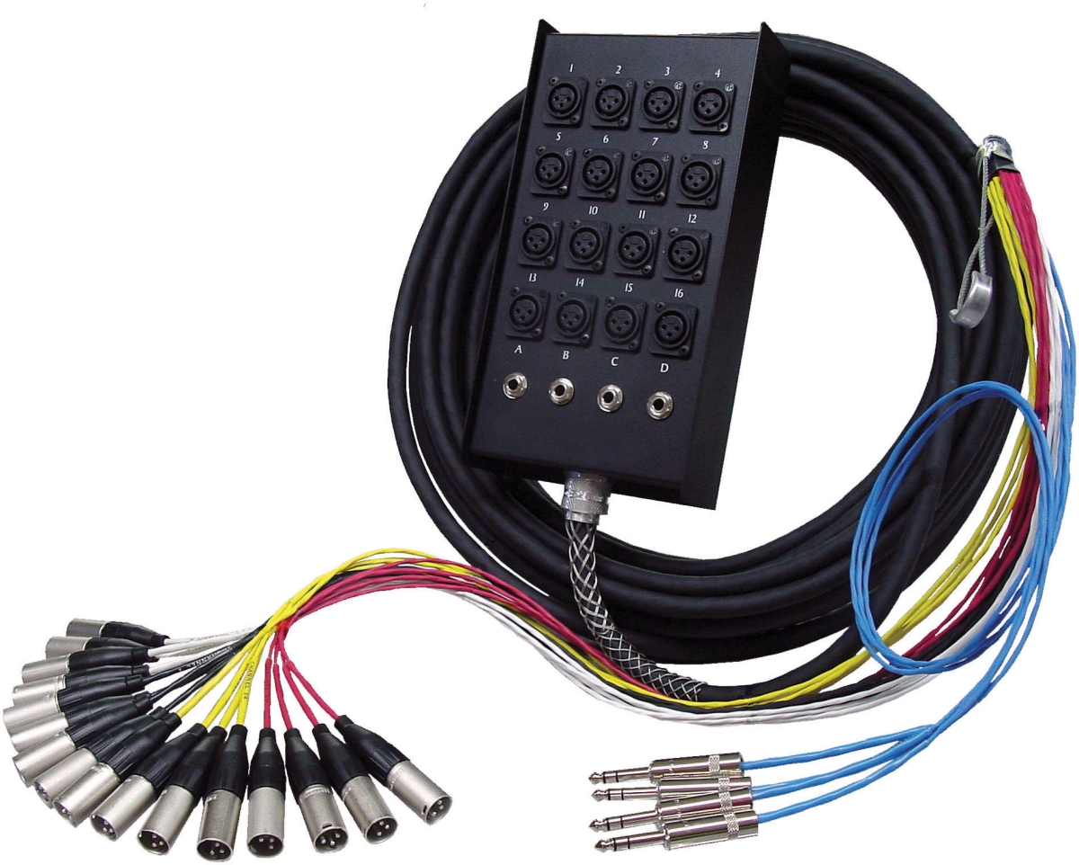 SIG-12Q-200 8 x 4 in. 12-Channel Signal Series Snake Cable with 0.25 in. Returns - 200 ft.