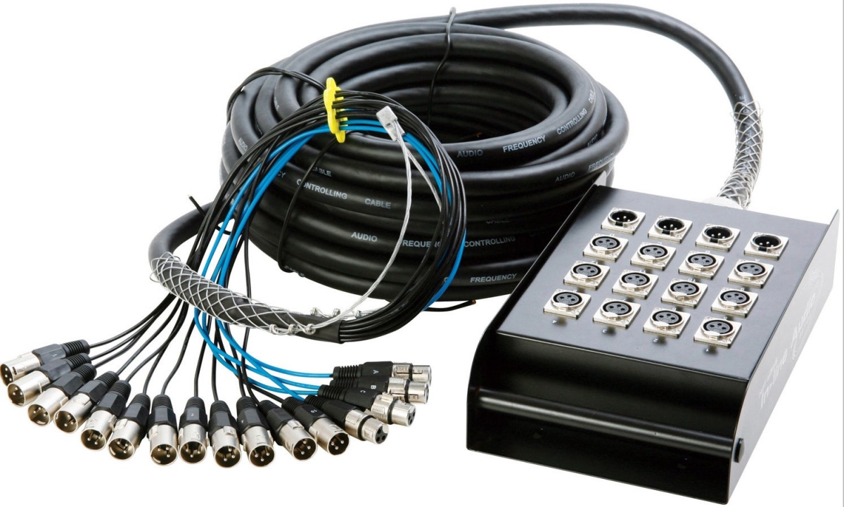 SIG-16F-75 12 x 4 in. 16-Channel Signal Series Snake Cable with XLRF - 75 ft.