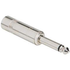 NYS-224 Mono Phone Connector with Long Barrel, Nickel & Silver - 0.25 in.