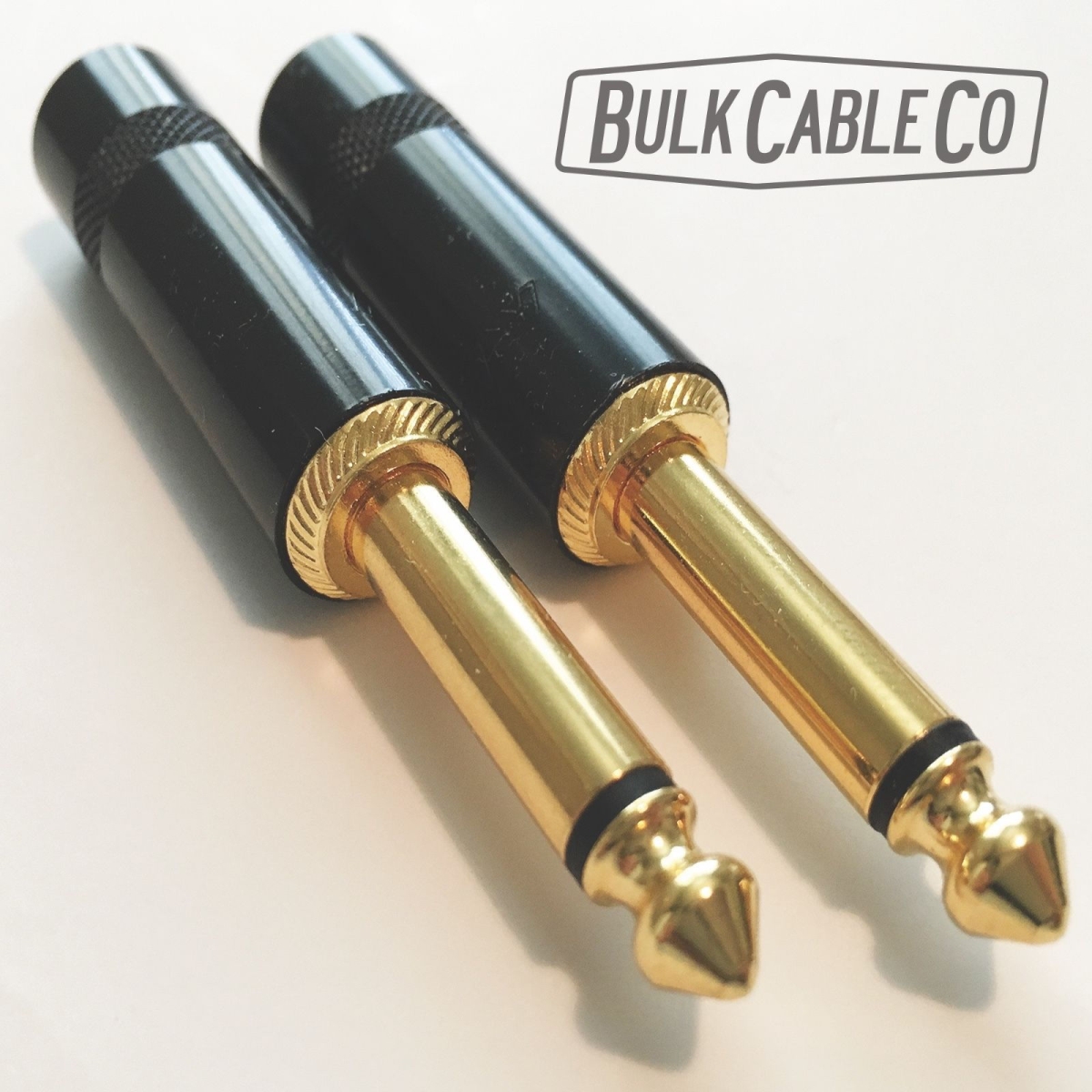 NYS224BG 2-Pole Black & Gold Connector - 0.25 in.