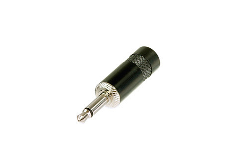 NYS226B 3.5 mm 2-Pole Black Metal Handle with Crimp Strain Relief