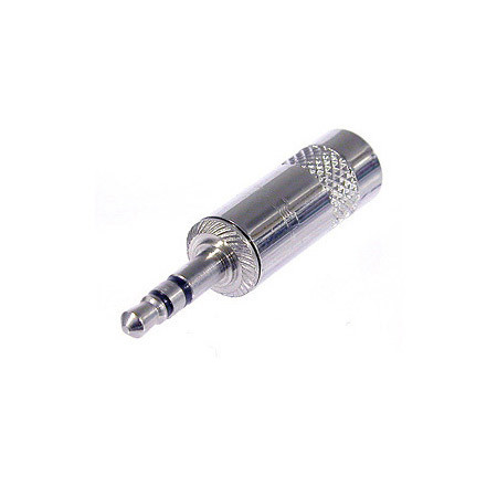 NYS231 3-Pole Metal 3.5 mm Plug with Crimp Strain Relief