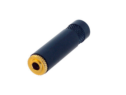 NYS-240BG 3.5 mm Cable Jack Black Metal Handle & Gold Contacts