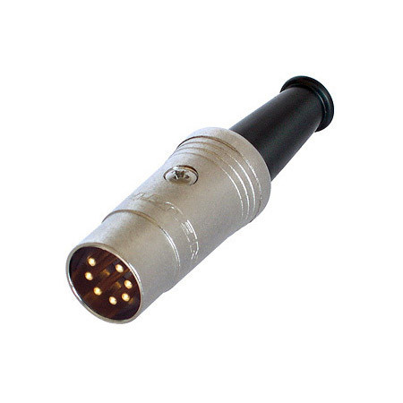 NYS323G 7-Pin Male Din Plug with Gold Contacts