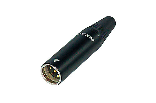 RN-RT4MC-B Tiny XLR 4-Pole Male - Black Shell Gold Contacts