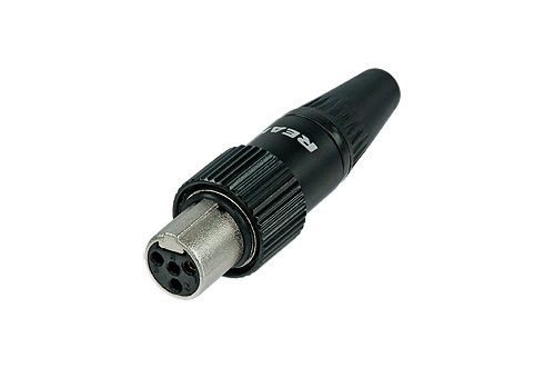 RT5FCT-B Female Screw-Locking 5-Pole Connector - Black & Gold