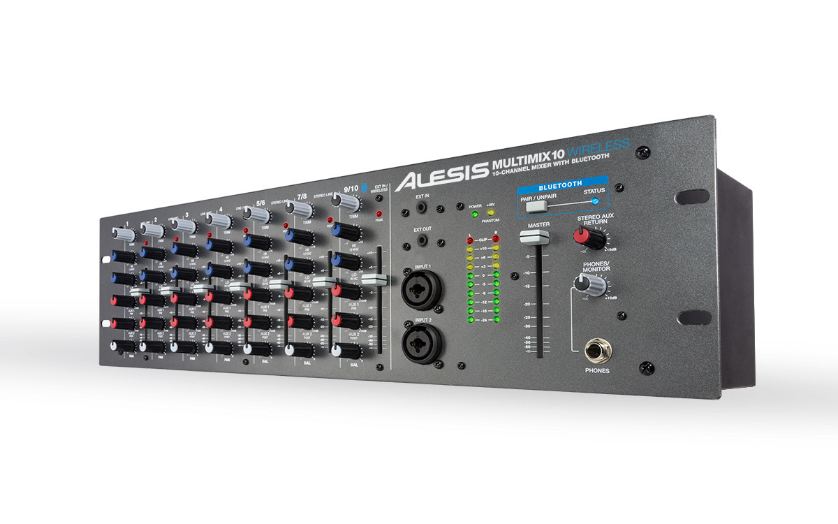 Picture of Alesis ALE-MM10W MultiMix 10 Wireless 10-Channel Rack Mount Mixer with Bluetooth Wireless