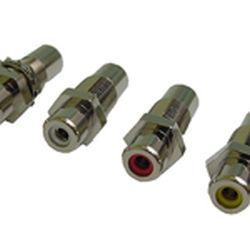 3041038W RCA to RCA Feedthru CM Jack44 0375 in  White