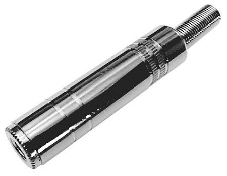 30-420 Slim 0.25 in. Stereo inline Audio Jack - Metal