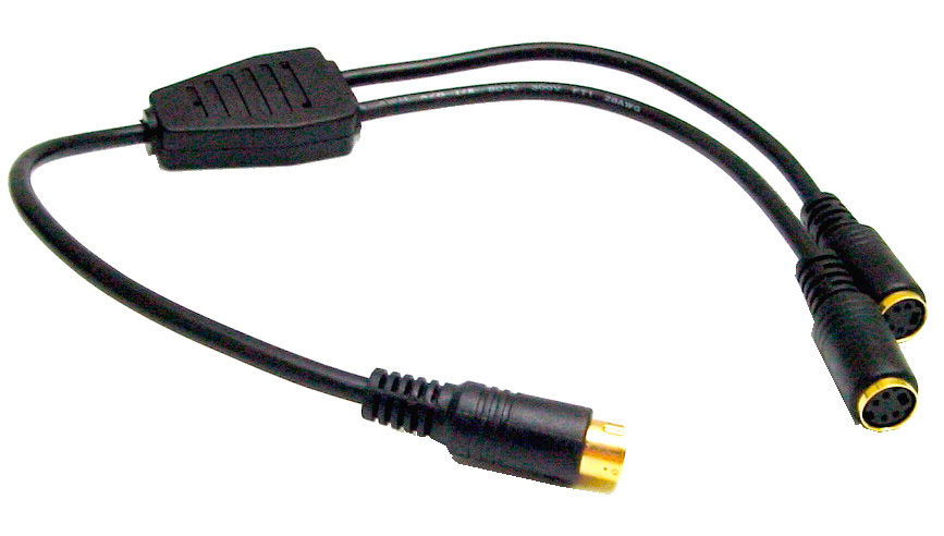 35-497A S-Video 1 Male to 2 Female Y-Cable