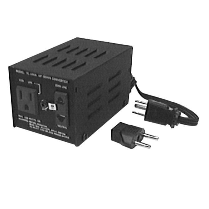 45-781A 100 watts 220-110 V AC Step Down Transformer, Black