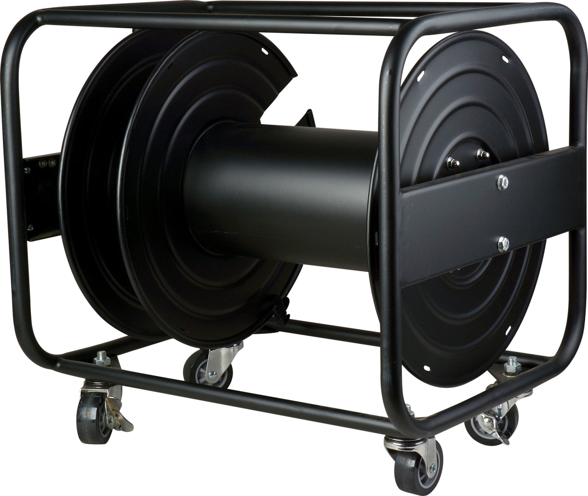 High Capacity Broadcast & Fiber Optic Cable Reel - Black - 1 Pack - Durable Design