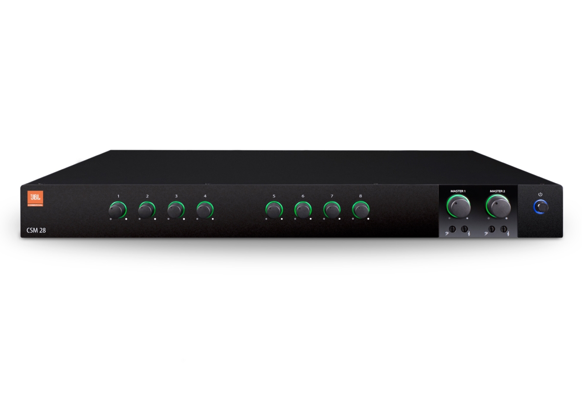 CSM28 8 Input & 2 Output Fanless Commercial Mixer with Euroblock Connectors