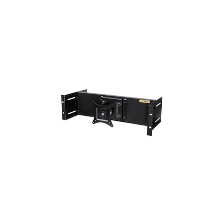 LCD Rack Mount Panel - Black - 3U - Adjustable Tilt Mechanism