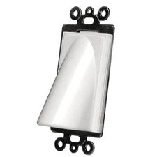 MID-1DAIV Single Gang Bulk Cable Pass Through Plate Decor Insert, Ivory