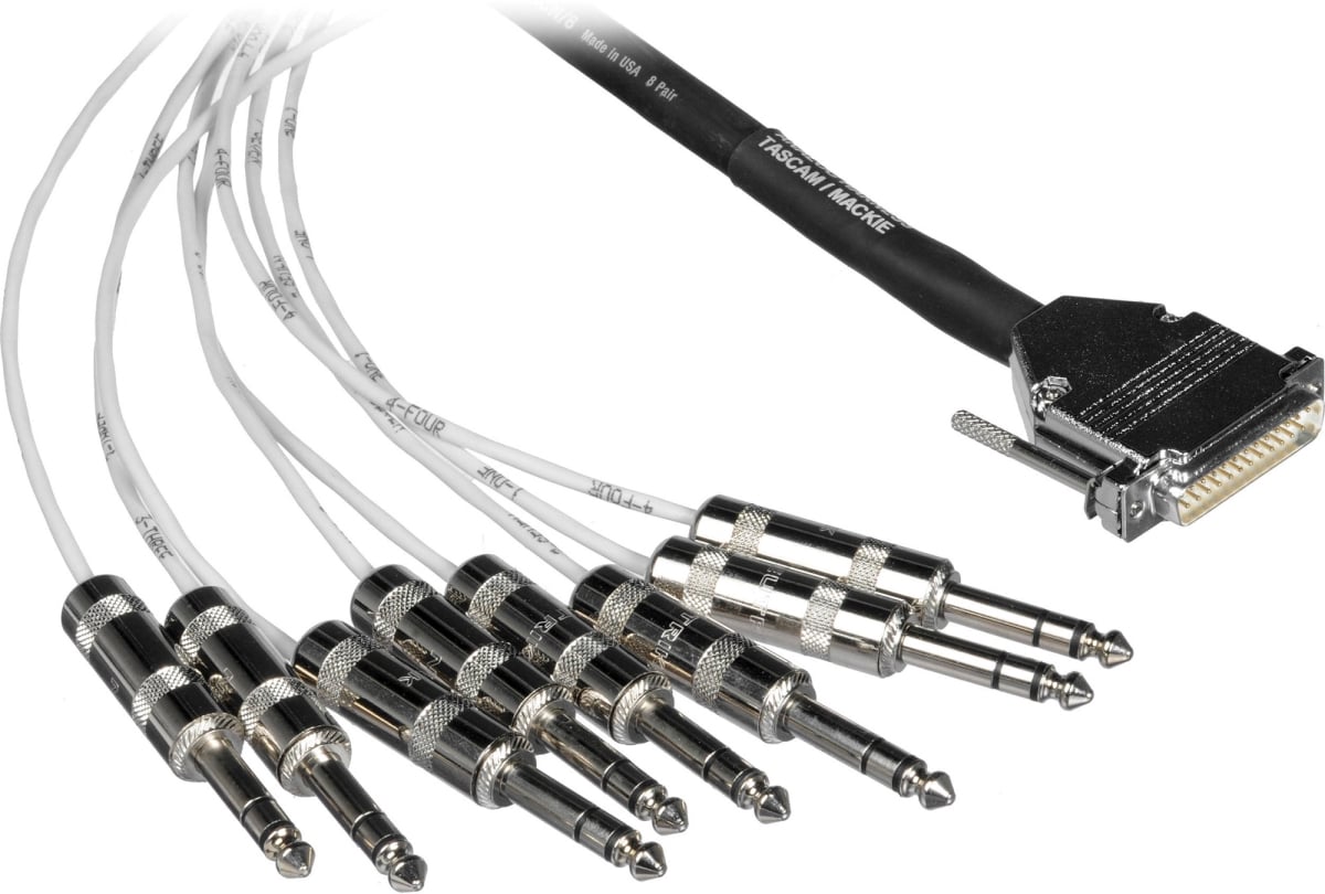 DA88BQ-10 Amphenol DB25 Multipin to 8 Show Savers TRS Phone Plugs - 10 ft.