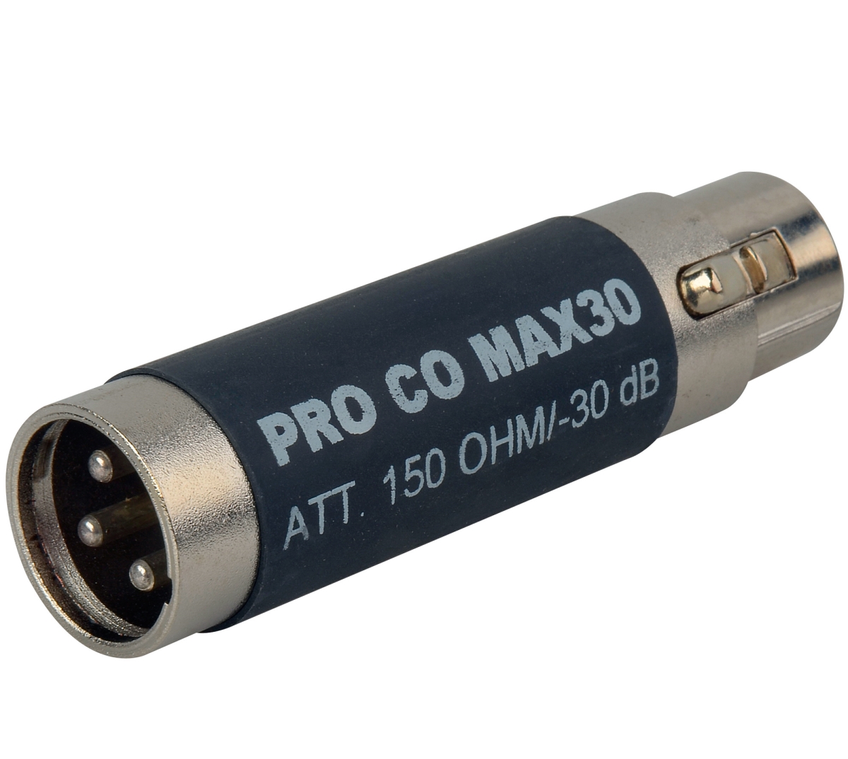 MAX-30 XLRF-XLRM 30dB Sound Inline Pad Adapter