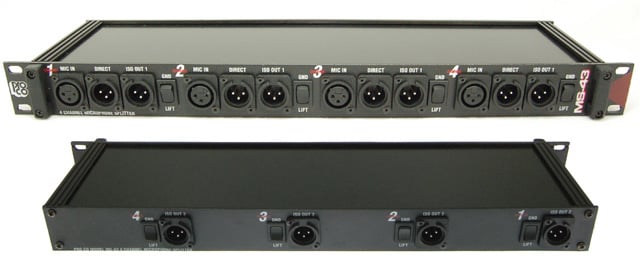 MS-43A Sound Four Channel Three Way Microphone Splitter