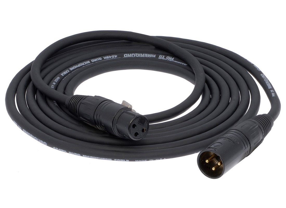 PRCO-AQ-3 Microphone XF-XM Lo-Z Quad XLR Cable - 3 ft.
