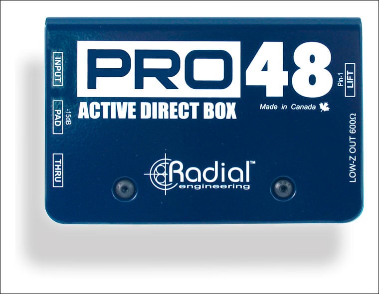 RAD-PRO48 48V Phantom Powered Active Direct Box