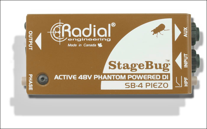 Picture of Radial Engineering RAD-SB-4 48V Compact Active DI for Piezo Pickups Low-Cut Filter Phantom