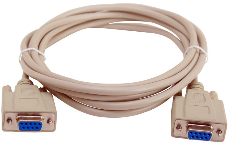 9F-9F-6 DB-9 Serial Female to Female Molded Null Modem Cable, Beige - 6 ft.