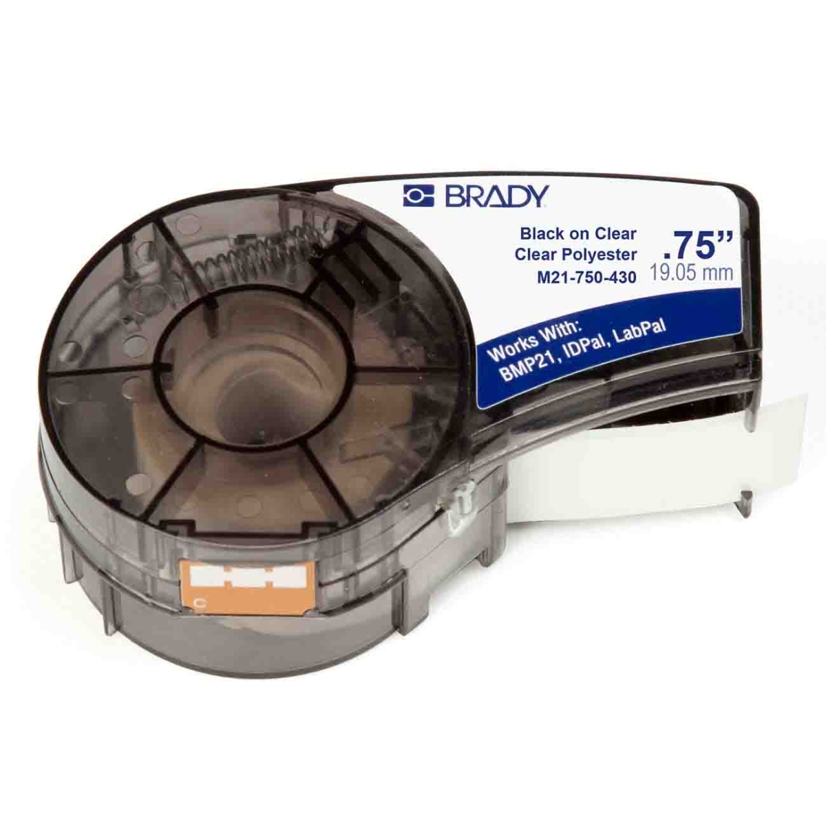 Harsh Environment Multi-Purpose Clear Polyester Labels for Brady M210 and M211, 0.75in