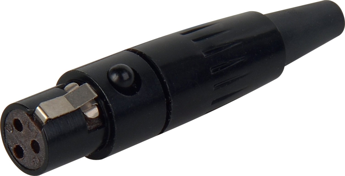 TA3FBX Tini Q-G Mini XLR Female Cable Mount Silver Pins & Black Shell