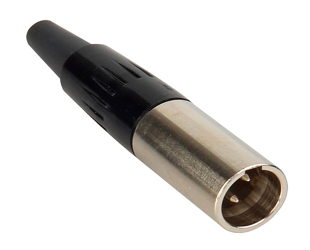 TA3MLBX Mini XLR Male Connector, Black