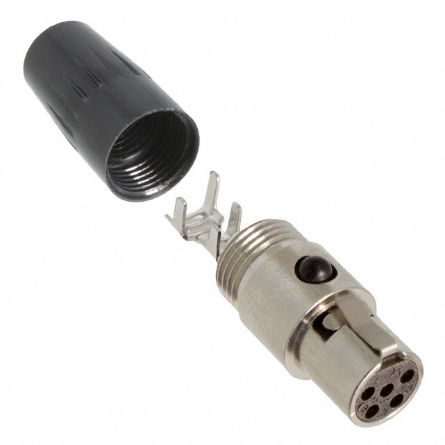 TA5FLX 5-Pin XLRF Large Flex Relief Silver Pins - Nickel