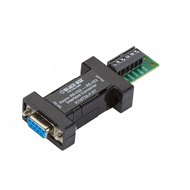 Picture of Black Box IC1473A-F-ET Async RS-232 to RS-422 Interface Converter - DB9 Female to Terminal Block