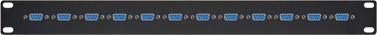 Picture of Connectronics 12XDB9F-F 12 Point RS-422 9-Pin Female-Female Patch Panel - 1RU & 12 Across