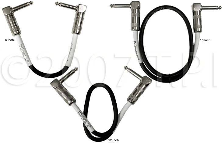 Hosa Technology CPE-118 Professional 0.25 in. Right-Angle Jumper - 18 in.