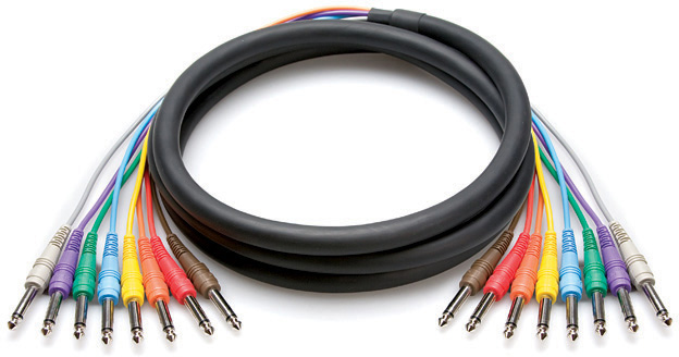 Hosa Technology CPP-802 0.25 to 0.25 8-Channel Audio Snake Cable - 2 m