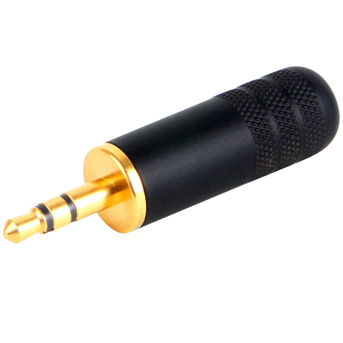 35HDBAU 3.5 mm Stereo Plug with Black Handle & Gold Plug