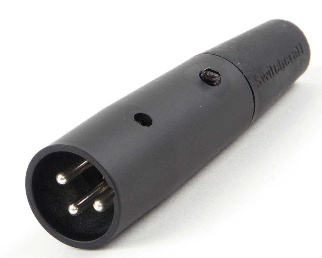 A3MB X 3-Pin XLR Male Cable End, Black Shell - Silver-Pins