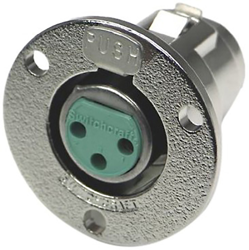 C3M 3 Position Circular Connector Receptacle - Male-Pins Solder Cup Silver