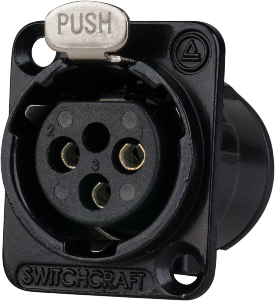 E3MSCB E Series 3-Pin XLR Male Solder Contacts, Black & Silver