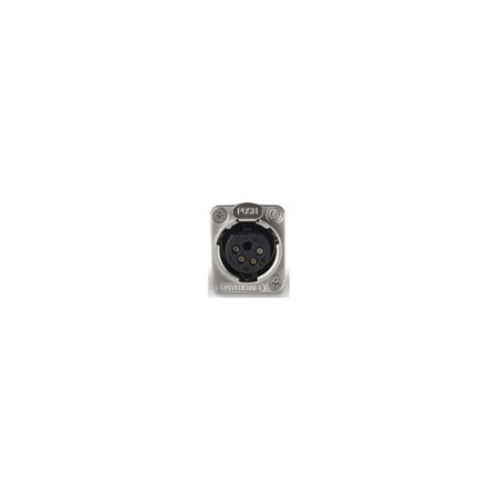 E4FSCB E Series 4-Pin XLR Female Solder Contacts, Black & Silver