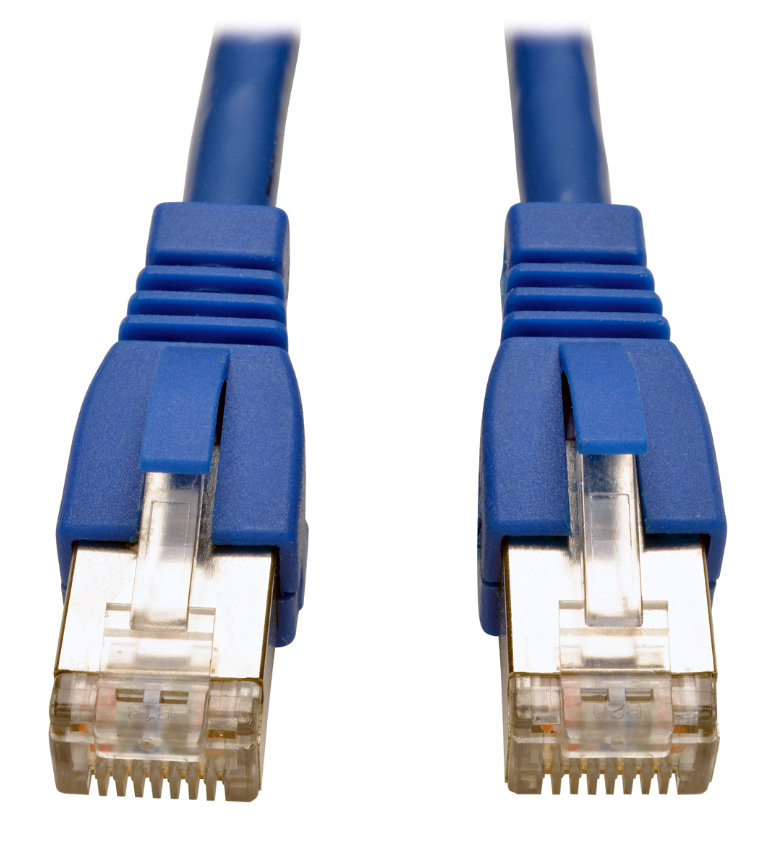 Tripp Lite N262-010-BL Augmented Cat6 Shielded Snagless 10G Certified Patch Cable RJ45 Male-Male, Blue - 10 ft.